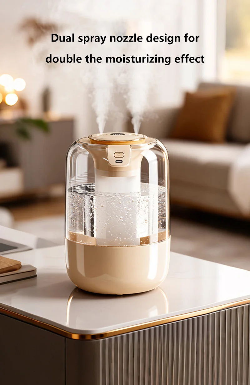 Humidifier USB Double Spray Quiet 2L Large Capacity Humidifier Home Dormitory Office Bedroom Desktop with Night Light