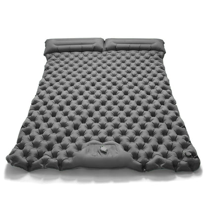 Outdoor Camping Sleeping Pad Folding Sleep Mat Beach Inflat Mattress with Pillows Ultralight Air Mat Travel Hiking New