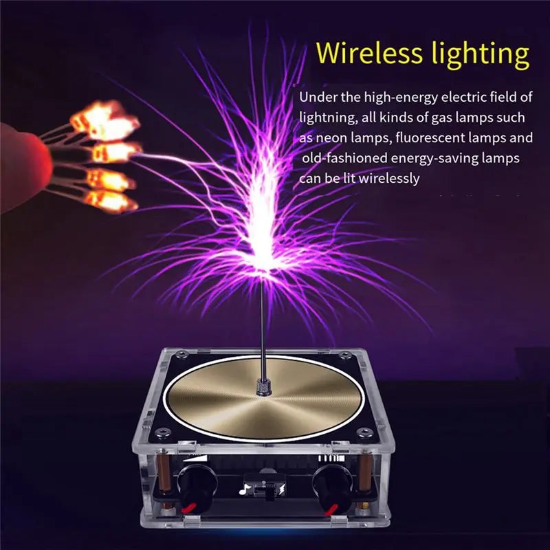 A29F-For Tesla Gold Music Coil Artificial -Pattern Touchable Audio Input Bluetooth Science Experiment Coil