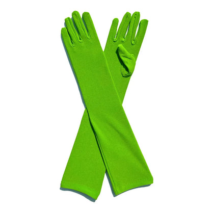 Ladies Mittens Milk Silk Stretch Ladies Gloves Festival Party Group Show Bar Dance Dress Up Gloves 45Cm Long Gloves C013
