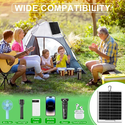 Solar Panel 10W With USB Waterproof Outdoor Hiking And Camping Portable Battery Mobile Phone Charging Bank Charging Panel 6V