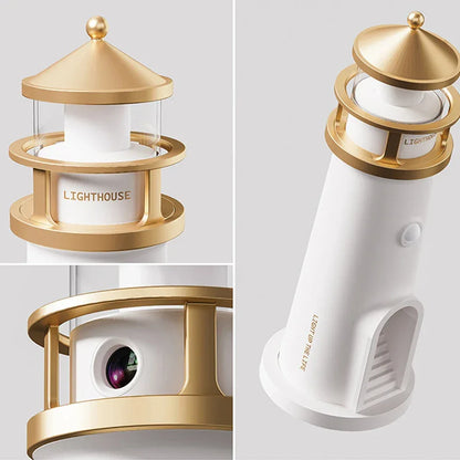 Lighthouse Projection Light Beacon Projector Light Decorative Creative Desktop Light Multi-Function for Living Room Bedroom