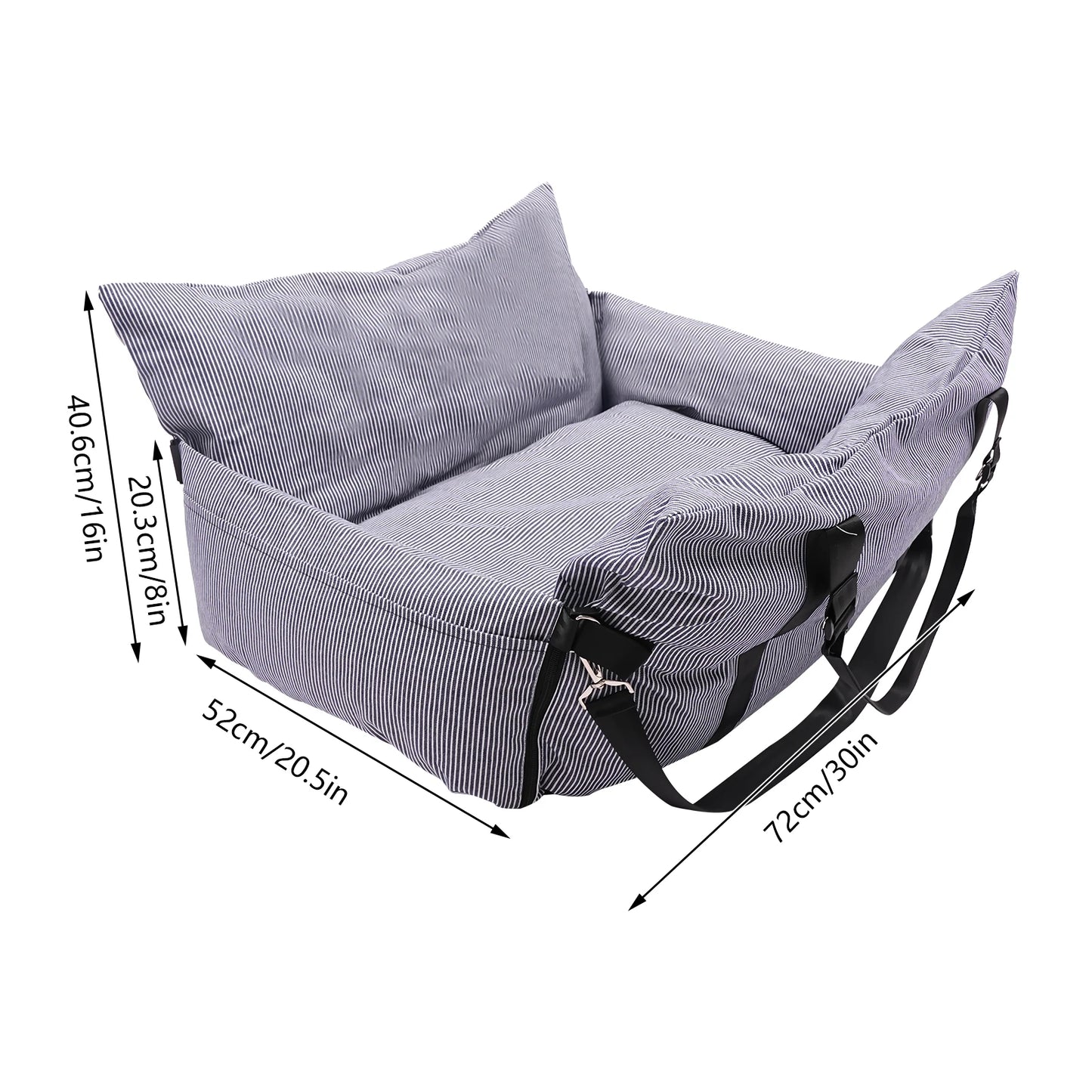 Dog Car Seat, Portable Pet Seat, Dog Car Travel Carrier Bed For Dogs, Cats, And Other Pets  76.2*52*40.6cm