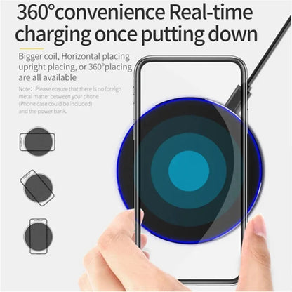50W Wireless Charger Pad For IPhone 16 15 14 13 12 Pro XS Max 8 Upgrade Fast Wireless Charging Station For Samsung Xiaomi Huawei