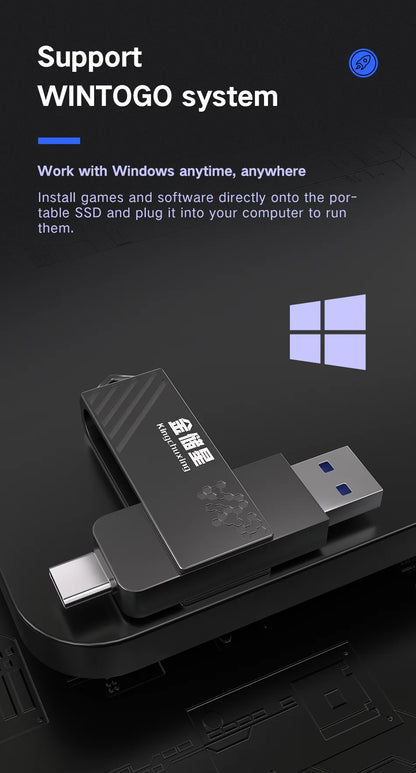 High Speed Solid State USB Drive 1TB Mobile Phone Hard Drive Type-C Dual Interface Mobile Computer Large Capacity USB Drive 512G
