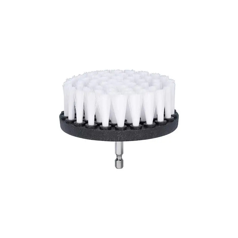 4-Inch Soft Drill Brush Attachment for Carpet, Leather, Upholstery, Glass & Tire Cleaning, Electric Scrubber Tool