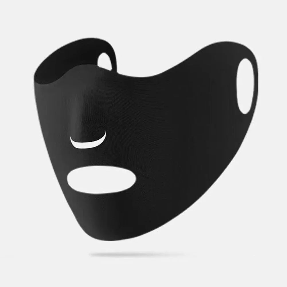Women Men Sunscreen Mask Outdoor Cycling Face Mask Breathable Reusable Double Layer Ice Silk Masks Anti-UV Sun