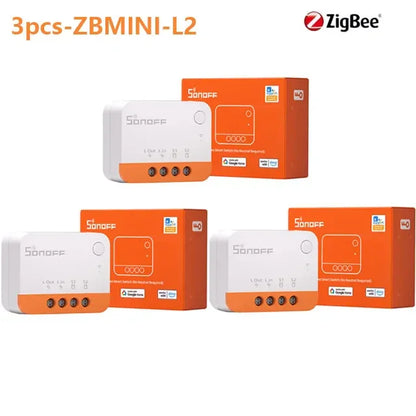 SONOFF ZBMINI-L2 Zigbee DIY Mini Smart Switch Module No Neutral Wire Required Switch Work With Alexa Google Alice Smartthing