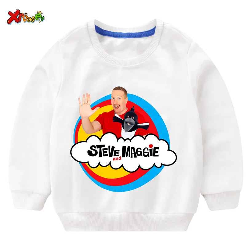 Kids Sweatshirts Steve Maggie Ouctifs Boys Hoodies Sweatshirt Clothing Boy Girl Casual T Shirt Children Pullover Clothes Fashion