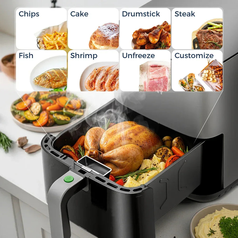 5L Air Fryer with Miui-Cyclone Tech, Electric Hot fryer Oven Oilless Cooker with Touch Control & Nonstick Basket, Visible Window