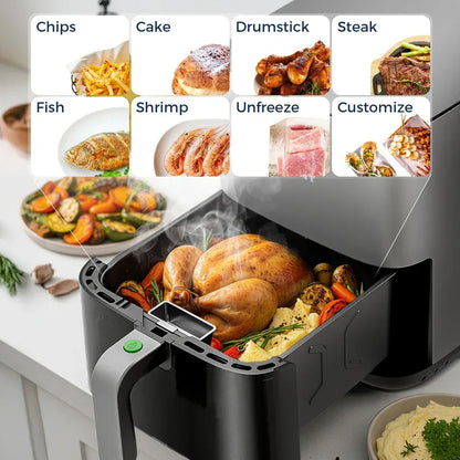 5L Air Fryer with Miui-Cyclone Tech, Electric Hot fryer Oven Oilless Cooker with Touch Control & Nonstick Basket, Visible Window