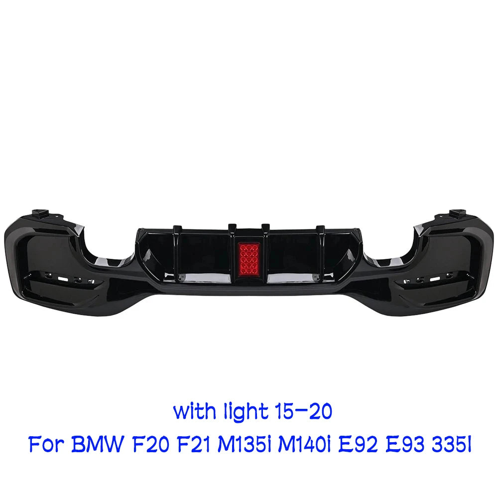 Rear Bumper Lip Diffuser With LED Rear Spoiler For BMW 1er M Sport F20 F21 M135i M140i Fits BMW BMW E92 E93 335I Accessories HOT