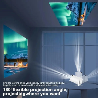 Salange X8Mini Native 720P Android 4K Projector with Lifetime Free TV Channels WiFi6 BT5 Video Projector Coolita OS Home Cinema