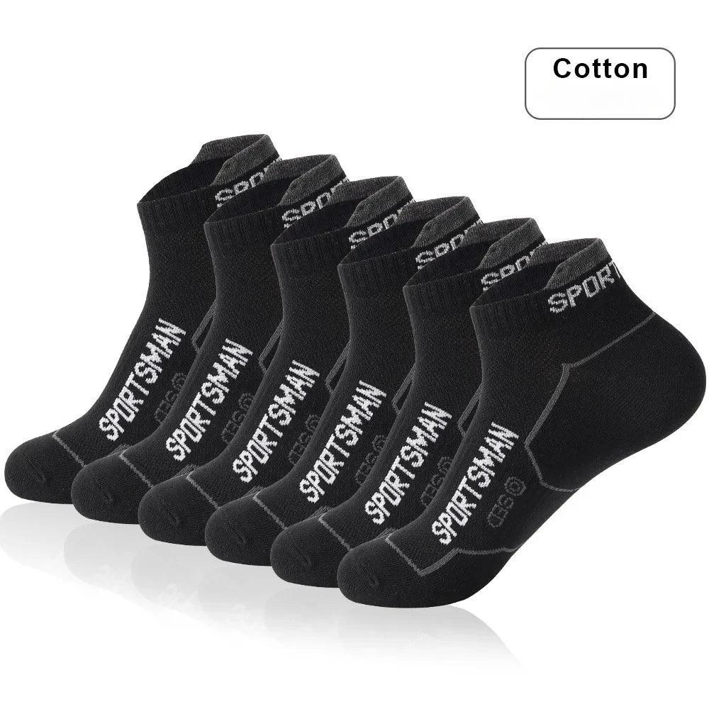 5 Pairs Men's Short Socks Sweat Absorbent and Odorous Basketball Running Sports Socks Breathable Mesh Men's Socks