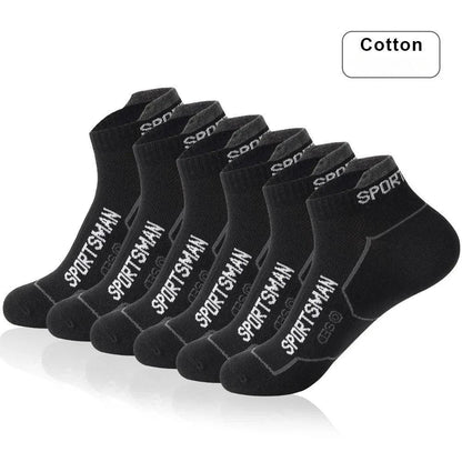 5 Pairs Men's Short Socks Sweat Absorbent and Odorous Basketball Running Sports Socks Breathable Mesh Men's Socks