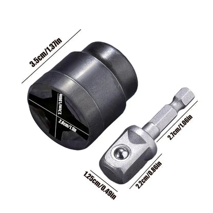 Universal Scissor Car Jack Adapter Rv Stabilizer Jack Drill Adapter Car Disassemble Tool Steel Ball Joint Rod Impact Wrench Tool