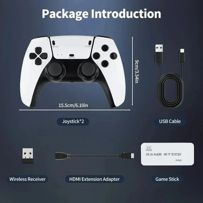 M15 Game Stick Mini TV Handheld Game Console 20000+Retro Game Wireless Gamepads Video Game 64G HD Output Two-player for PS1 Etc