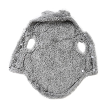 Soft Fleece Pet Dog Clothes Cute Hoodie Coat For Small Medium Dogs Cats Autumn Winter Puppy Hooded Jacket Sweater Pug Apparel