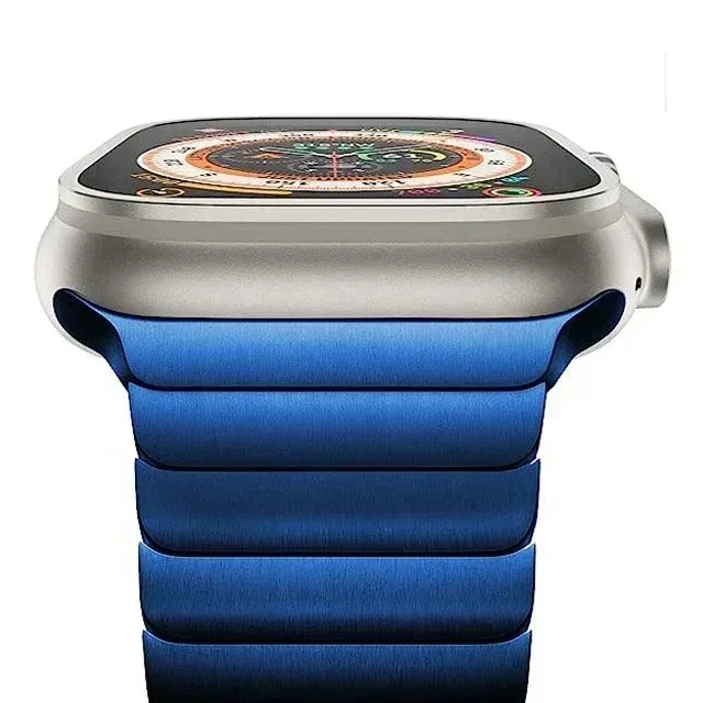 Titanium color band For Apple Watch Band Ultra 2 49mm 9 8 7 5 4 se 6 for iwatch 45mm 41 42 44mm 38 40mm stainless steel bracelet