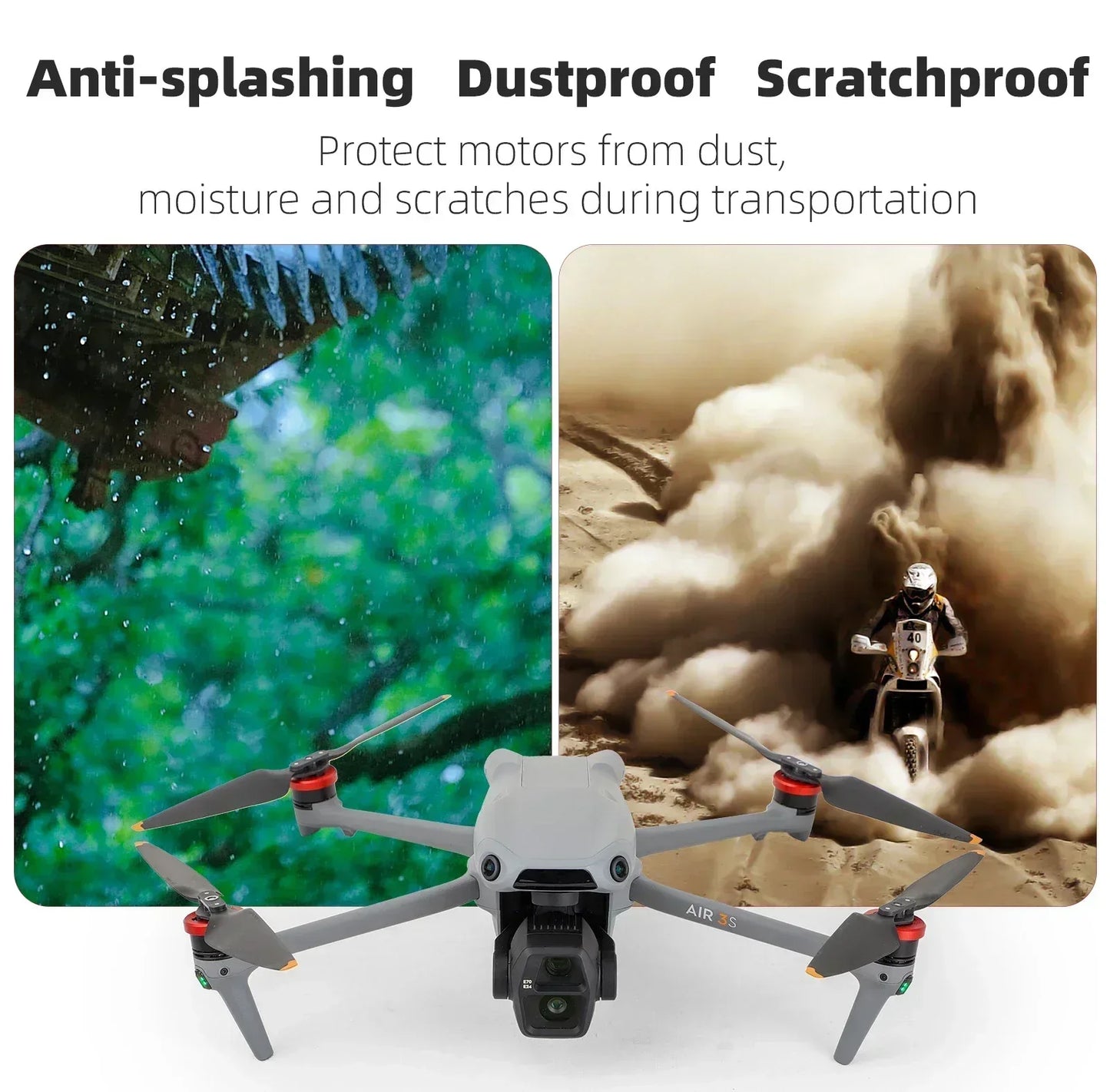 For DJI AIR 3S Motor Guard Aluminium Motor Cover Cap Hood Accessories Cover Against Paddles Dust-Proof Engine Protector