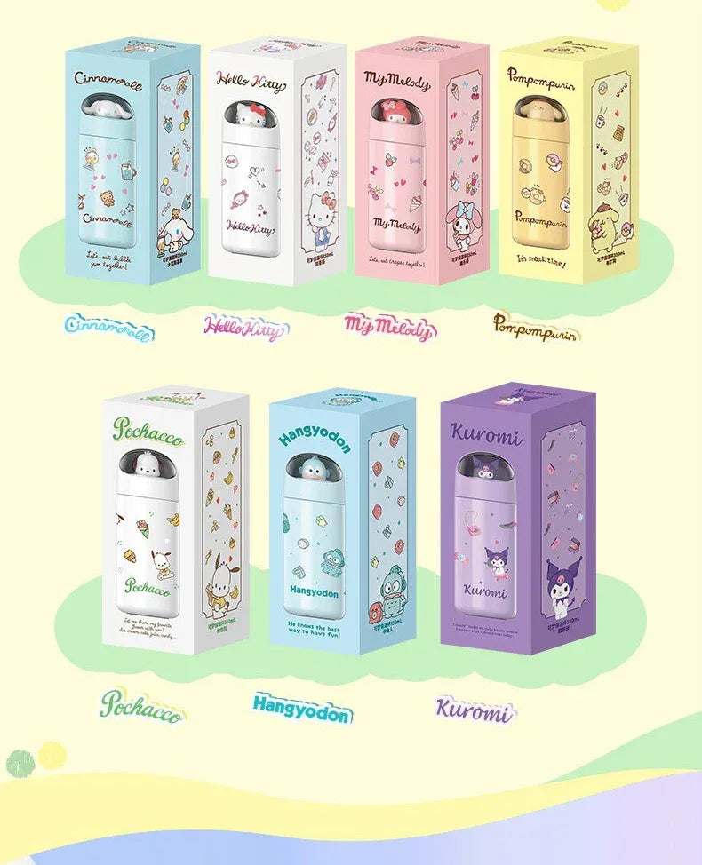 350MLStainless Steel Thermos Cups Student Kids Anime Cartoon Vacuum Flask Cute kitten/Dog/Bear Insulated Water Bottles Tumbler
