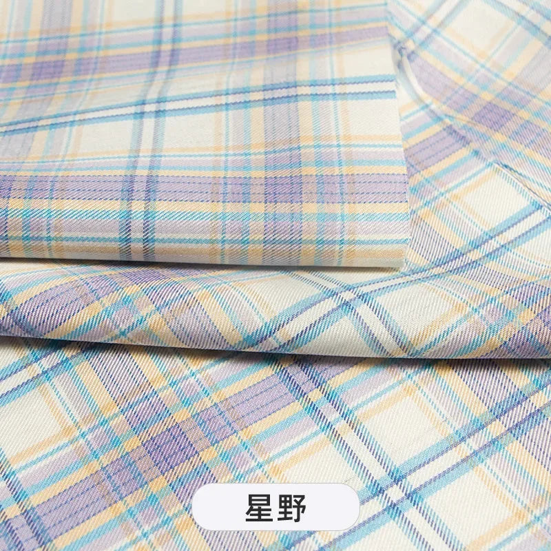 Plaid Fabric By The Meter for Japanese Jk Uniform Skirts Clothing Hair Band Clothes Pillowcases DIY Sewing Textile Anti Wrinkle