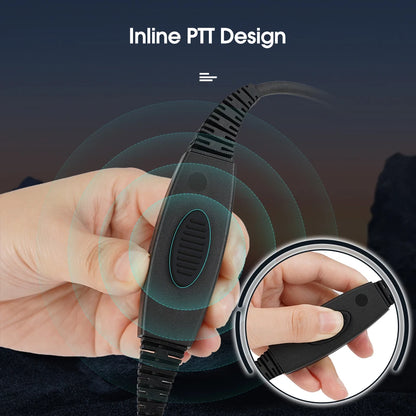 Retevis KM Headset with Noise Reduction Rotatable Boom Microphone for Baofeng UV-5R Quansheng UV K5 UV K6 UV K58 Walkie Talkie