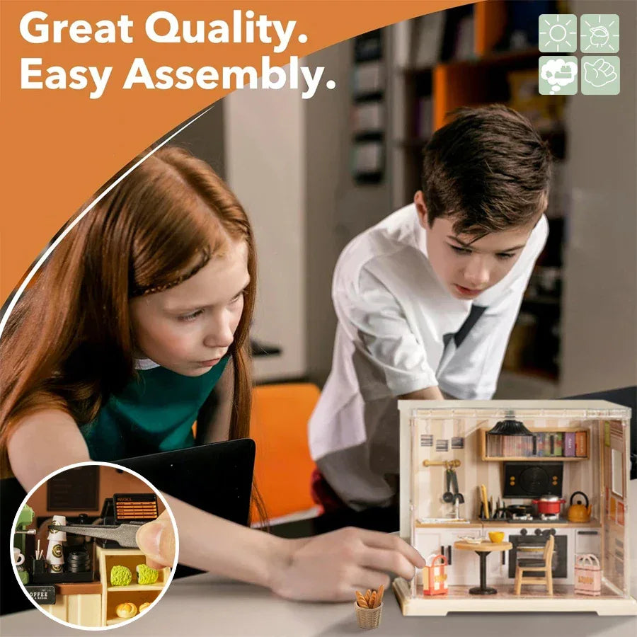 New DIY Miniature House Model with Soft Lights, High-Detail Quality, Easy 1-Hour Assembly, Perfect Birthday & Christmas Gift