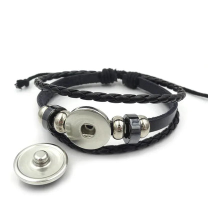 Lucifer Satan Baxter Glass Pendant Leather Knitted Bracelet Handmade Multi Layer Beaded Handicraft Gifts for Family, Girlfriend