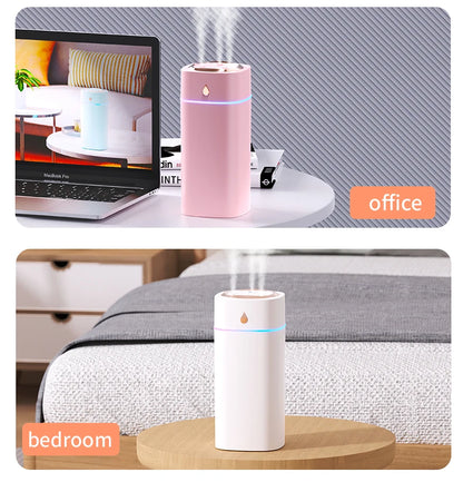Triple-Nozzle 600mL Waterdrop Mist Humidifier: Fast & Gentle Moisture for Your Space
