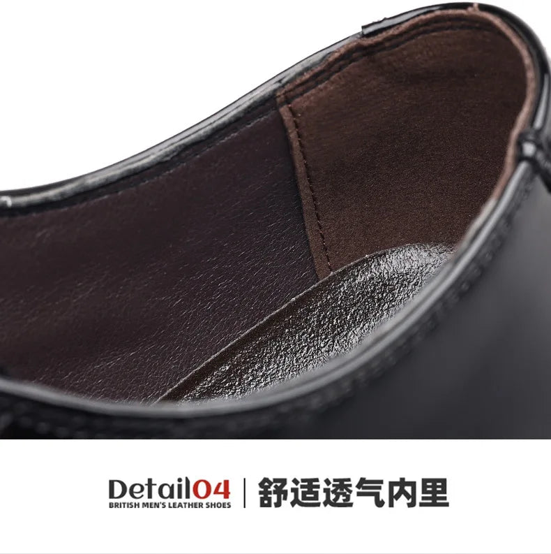 Business Men's Dress Shoes Patent Leather Trend Mens Party Shoe Soft Sole Casual Shoes Plus Size 38-48 Men Shoes High Quality