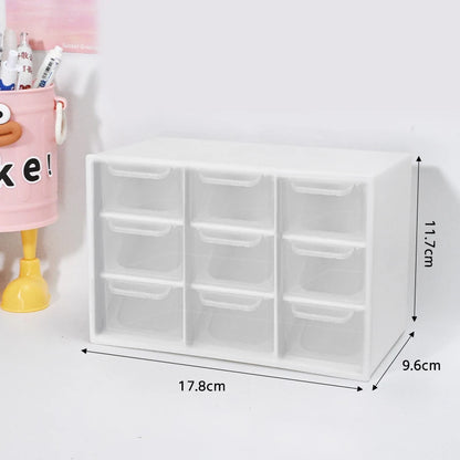 Large Capacity Dustproof Multi-layer Desktop Storage Box  Organizing Box Multifunctional Transparent Six Grid Drawer Storage Box