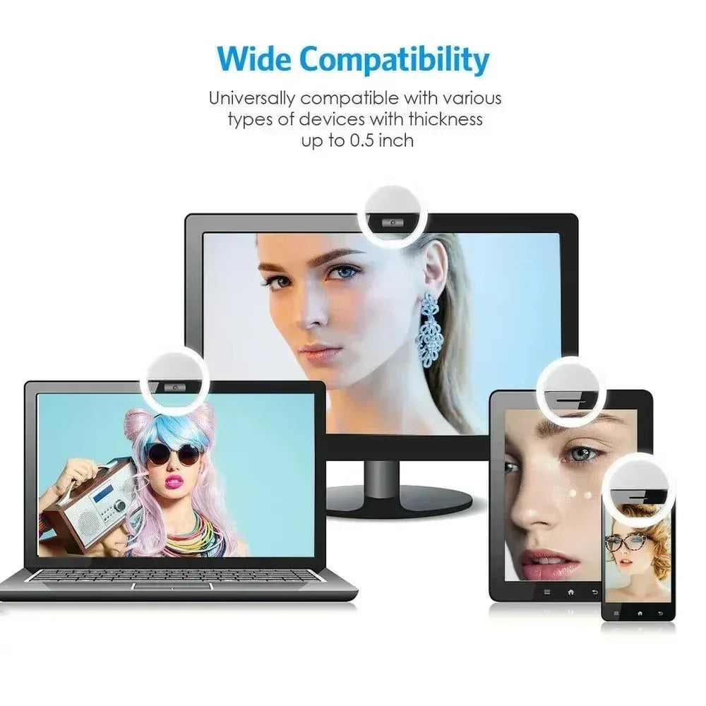 Led Selfie Ring Light USB Charge LED Selfie Fill Light Mobile Phone Live Broadcast Video LED Selfie Ring Lamp For All Smartphone