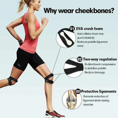 1 PCS Adjustable Sports Knee Pad Patella Band Elastic Bandage Band Football Basketball Sports Knee Pad Fitness Sport Knee Brace