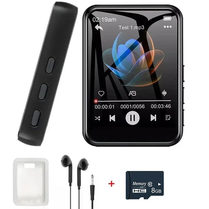 8-128GB MP3 Music Player Full Screen Touch MP4 Bluetooth Built-in Speaker Portable HiFi Music Player Video Playback recording