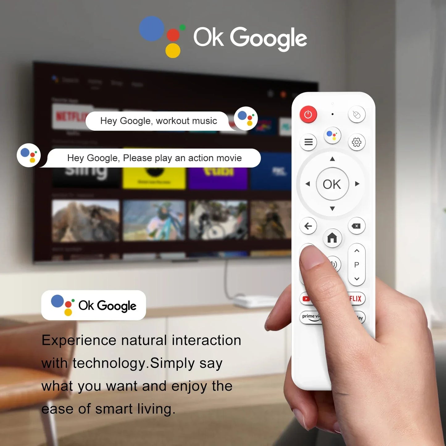 Android TV Stick S905L3 H96 Max M20 Quad-Core Smart TV Stick Media Player Voice Assistant Support 4K Streaming TV Stick 2GB 16GB