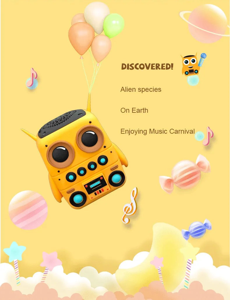 Compact Cute Mini Bluetooth Speaker Support TF Card Desktop Decoration Portable Outdoor Smart Music Player IP65 Waterproof