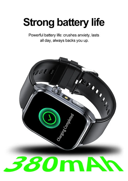 New Uric Acid Blood Lipids AI-GPT ECG Smartwatch Micro Physical Examination Body Analysis Men BT Call LED Flashlight Smartwatch