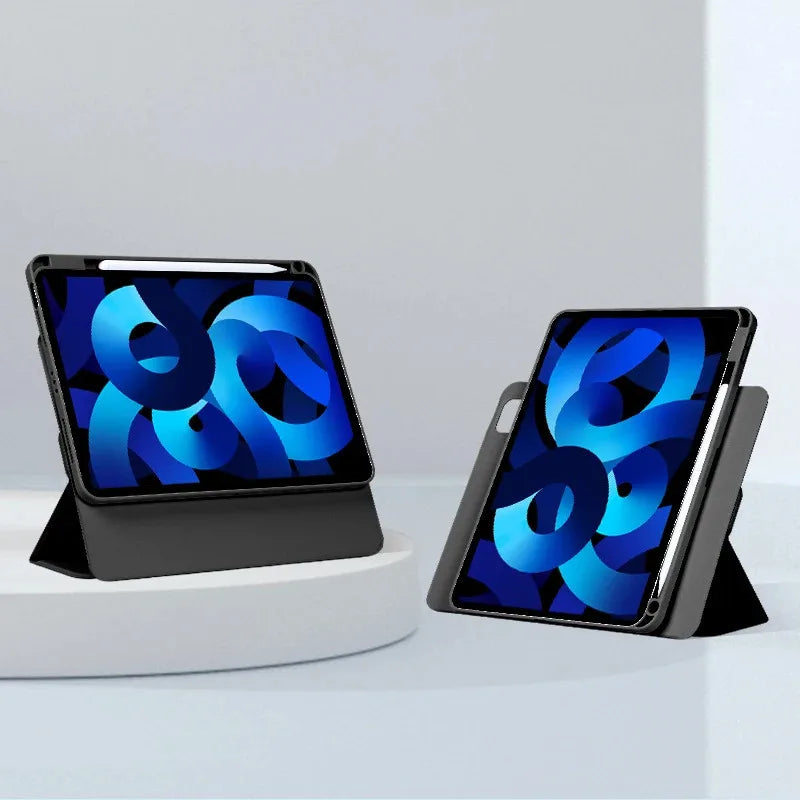 For 2024 iPad Pro11 Case M4 Pro 13" Air 6 4th 5th 12.9 Mini6 10.2 Pro 10.5 8th 9th 10th Magnetic Detachable Rotating Pencil Case