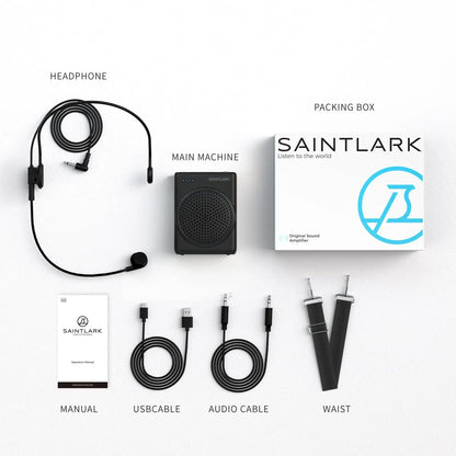 Bluetooth Voice Amplifier SAINTLARK S22 Portable For Teaching Lecture Tour Guide Promotion U-Disk Megaphone Microphone Speaker