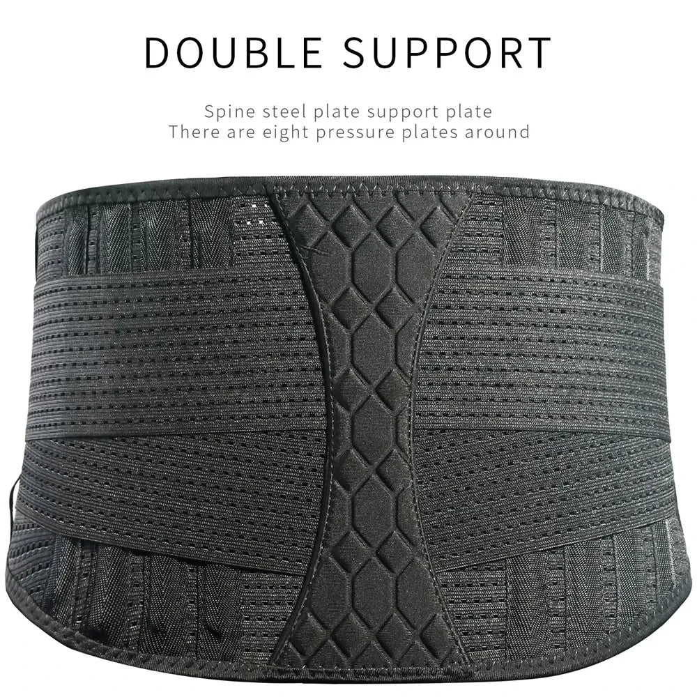 1PC GOUNOD Double Full Back Lumbar Support Belt Waist Orthopedic Corset Spine Decompression Waist Trainer Back Pain Relief