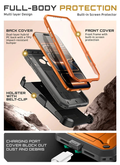 SUPCASE For iPhone 17 Pro Max Case 6.9" (2025) UB Pro Full-Body Heavy Duty Rugged Phone Case with Built-in Screen Protector