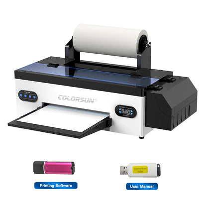 Imprimante DTF Colorsun A3+R1390 pour transfert de t-shirts, sweats à capuche, sacs et sweatshirts.