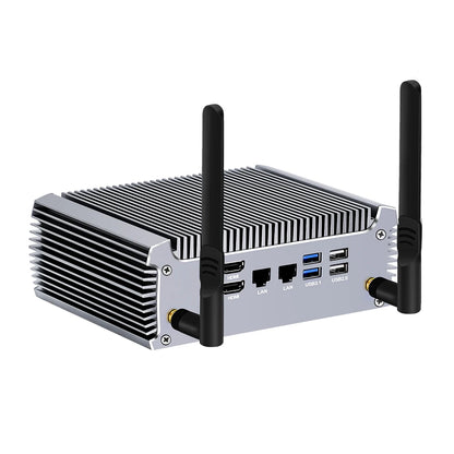 Topton Fanless AMD Mini Computer FU02 Ryzen 7 7730U 5825U R5 5625U 4500U Gaming PC Dual LAN Firewall 2*HDMI2.0 NVMe DDR4 WiFi6