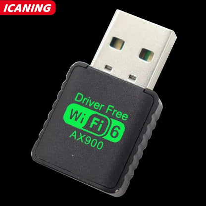 AX900 WIFI 6 Adapter USB Network Card 2.4G&5GHz Dual Band Signal Reception Dongle For Laptop Driver Free Wireless Wlan Receiver