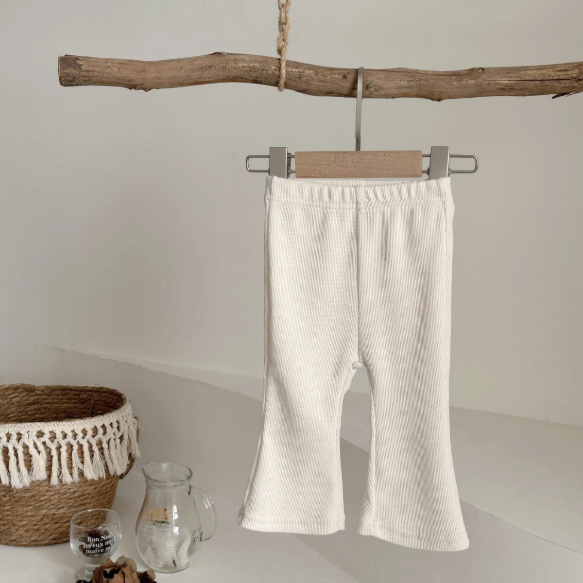 Baby Trousers Spring Loose Solid Color Bell Bottom Pants Newborn Girl Stretch Trousers Autumn Toddler Girl Clothes