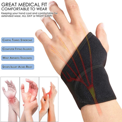 1Pcs Adjustable Wrist Support Brace Wrist Wraps for Men Women,WristBands Compression Straps Sleeve for Fitness,Sprains,Arthritis