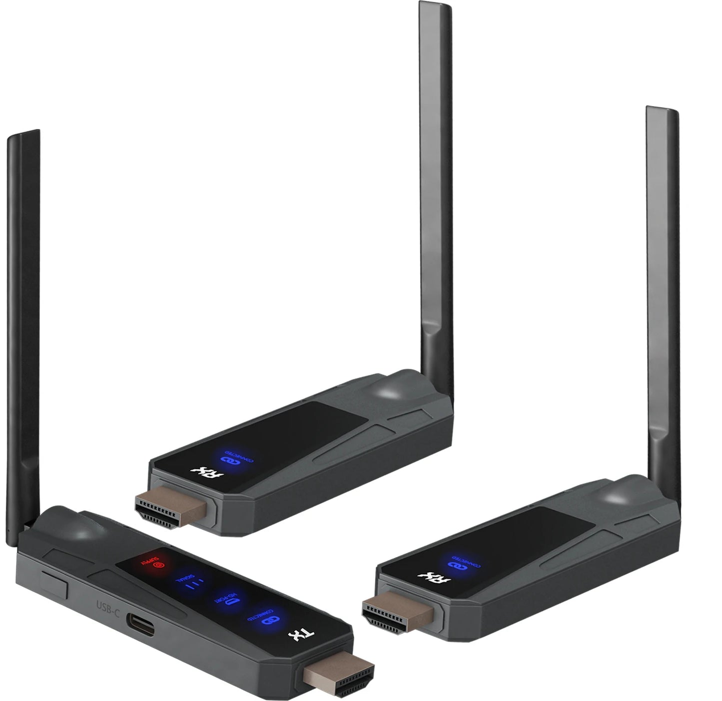 1080P 80m Wireless HDMI Transmitter and Receiver APP Monitor Video Transceiver Low Latency Plug and Play for PC TV Projector