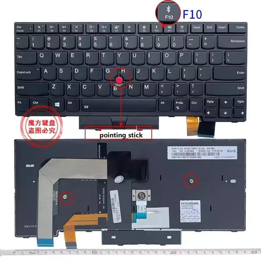 New US Keyboard for IBM Lenovo T470 T480 A475 A485 Laptop Keyboard Backlight
