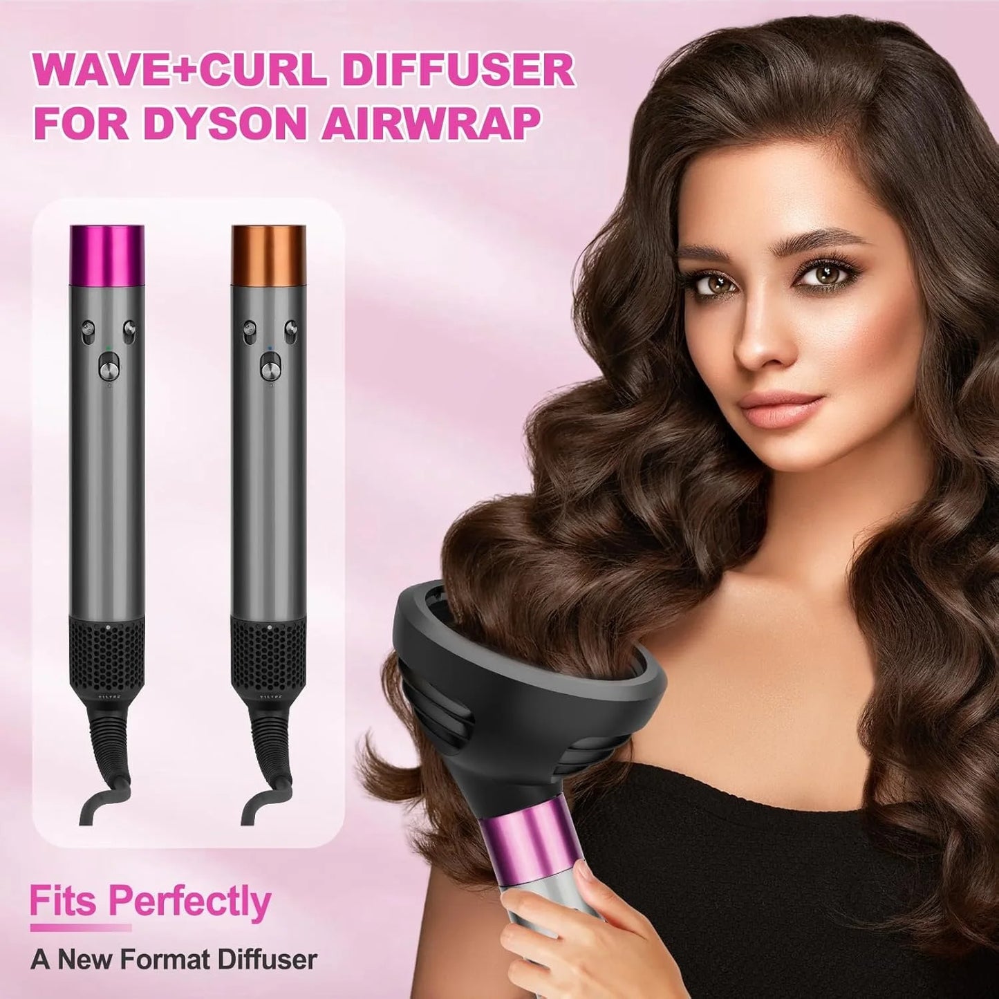 Wave Curl Diffuser Attachment For Dyson Airwrap Two Airflow Dome Diffuse Modes For Airwrap HS01/05 Hair Diffuser to Dry Hair